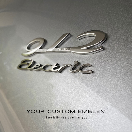 Electric Emblem in stainless steel - Design done as requested