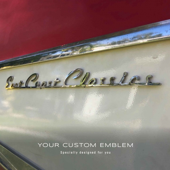 East Coast Classics Custom made Emblem in 100% stainless steel mirror finishing - design as requested