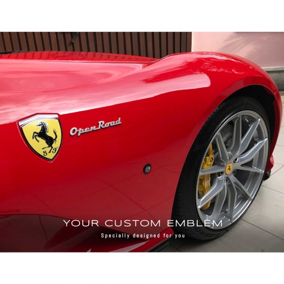 Open Road Emblem installed on the Ferrari 812 Superfast
