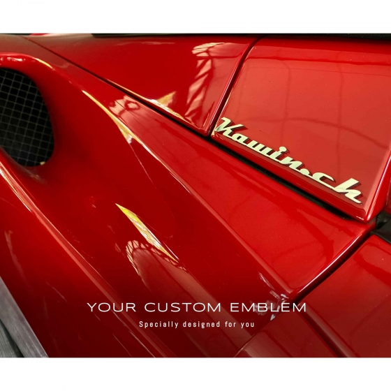 Kawin.ch Emblem installed on his Ferrari