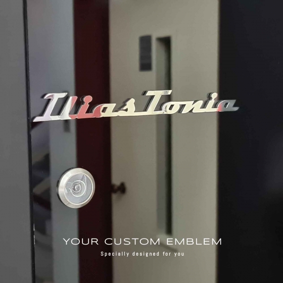 Ilias Tonia Custom Emblem in stainless mirror finishing