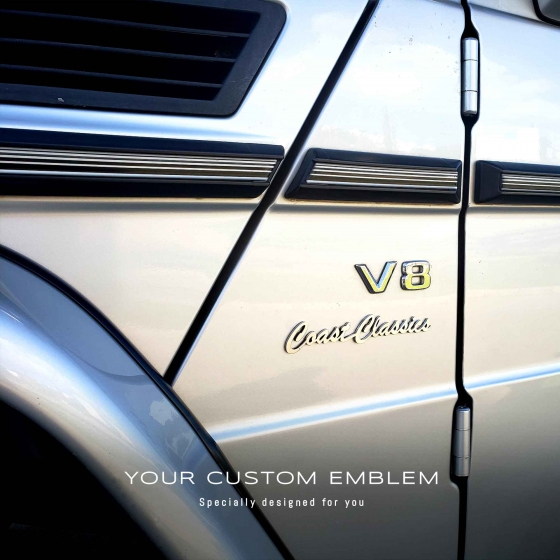 Coast Classics Emblem installed on the Mercedes-Benz G class - design done as requested