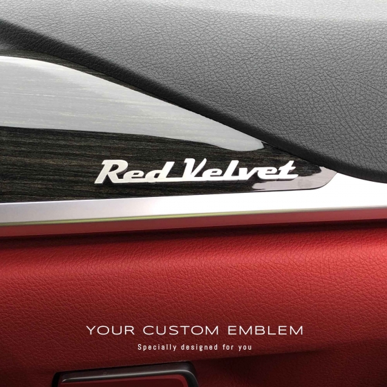 Red Velvet Emblem in stainless steel matt finishing