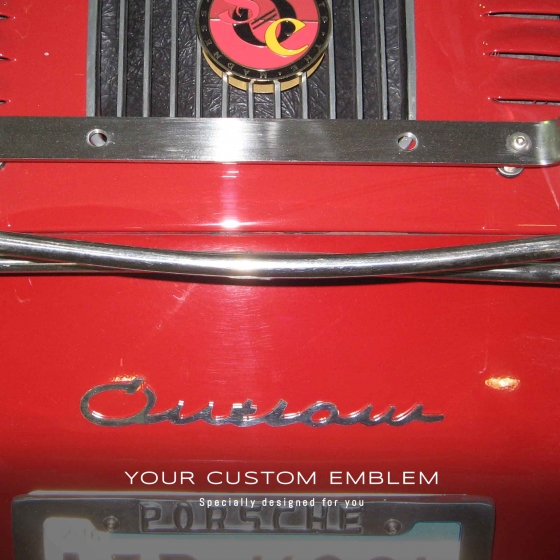 Porsche 356 speedster 'Outlaw' custom made emblem
