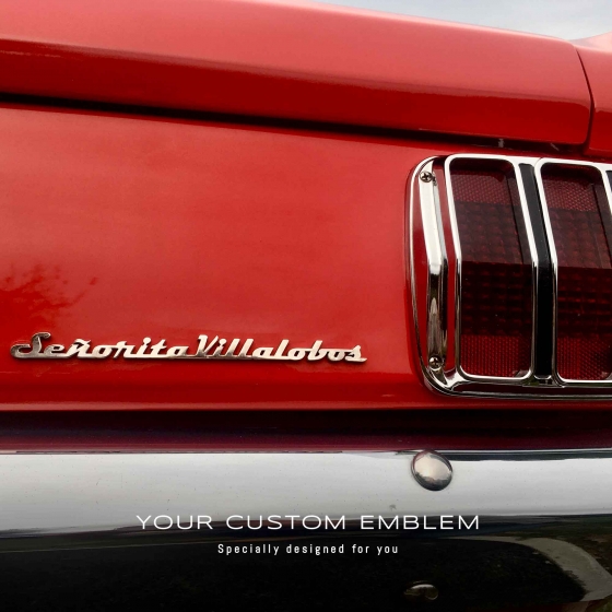 Señorita Villalobos Emblem in stainless steel mirror finishing