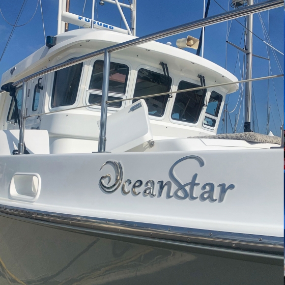 Ocean Star oversized Emblem in stainless steel mirror finishing - design done as sent