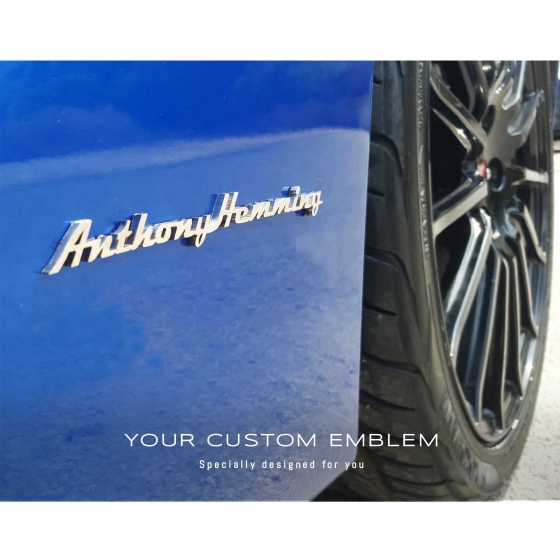 Anthony Hemming's Emblem on his Subaru BRZ - Made of 100% Stainless Steel