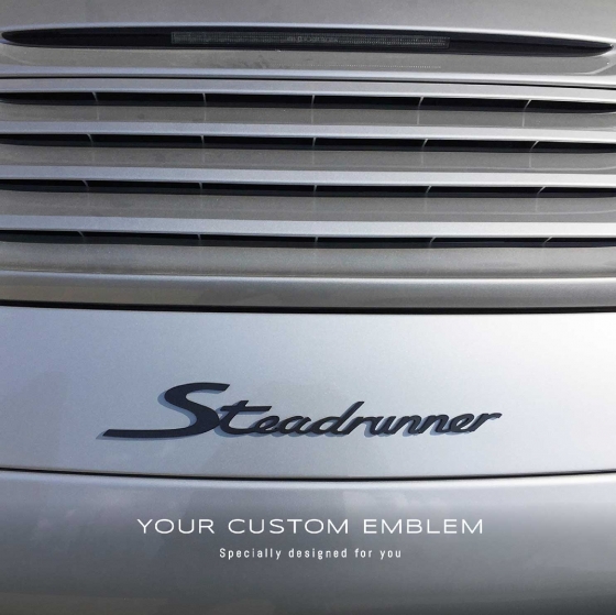 Steadrunner Custom Made Emblem Painted in Dark Grey - Size and Design done as requested