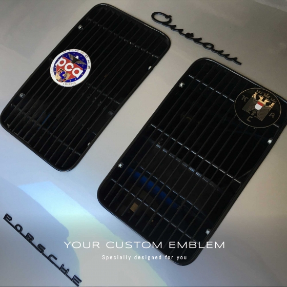 Porsche 'Outlaw' Emblem Painted in Black - Design done as requested
