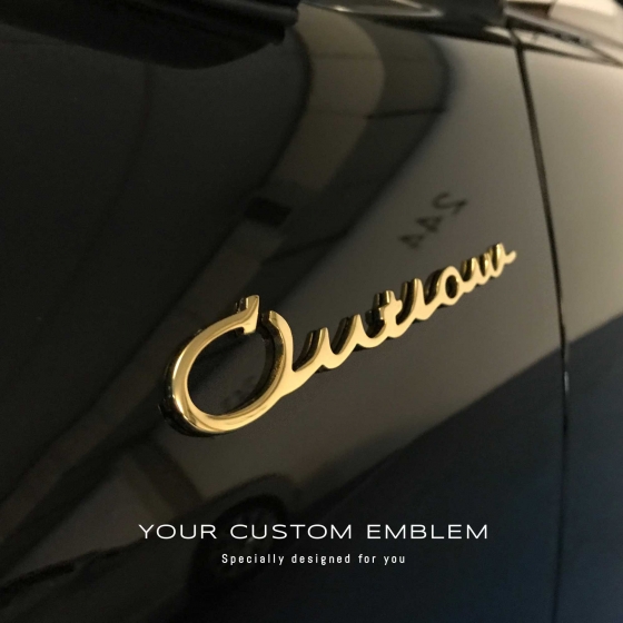 Porsche Outlaw Emblem Gold Plated - Design done as requested